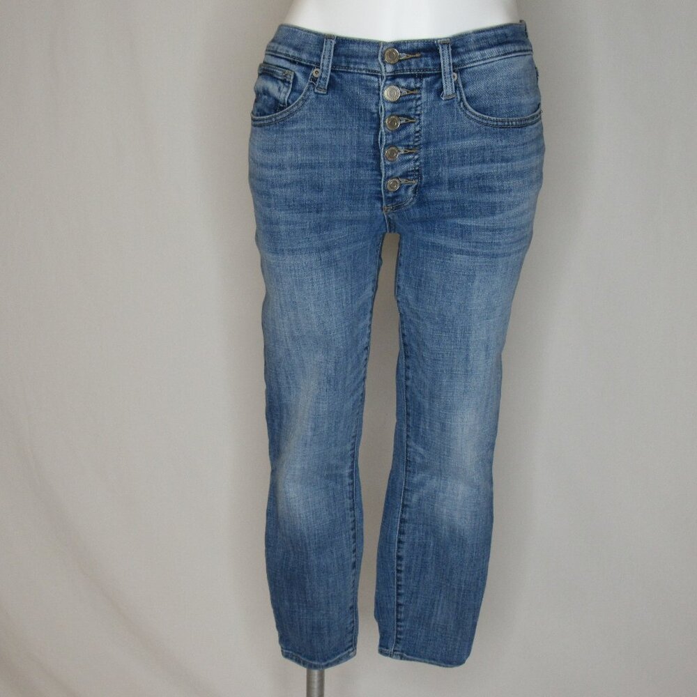 Lucky Brand High Rise Skinny BRIDGETTE Jeans Button Fly Cropped 24" Women's 6 28